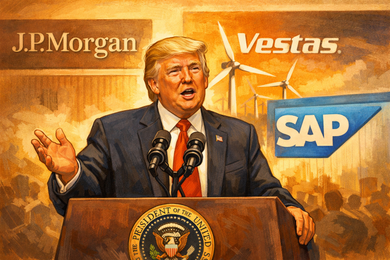 European JPMorgan chief says standing up against Trump good for business